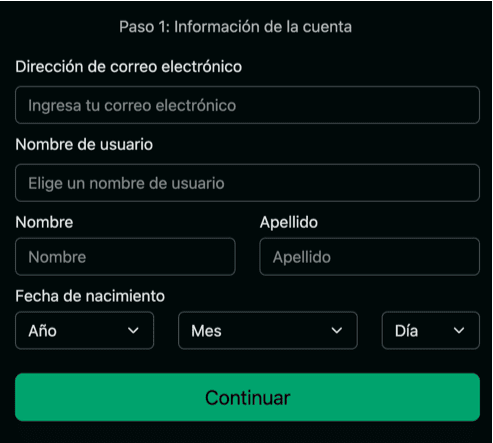 Registration at True Fortune casino